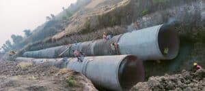 Dual MS Pipelines Laid in Trench – Parwati Satwas Irrigation